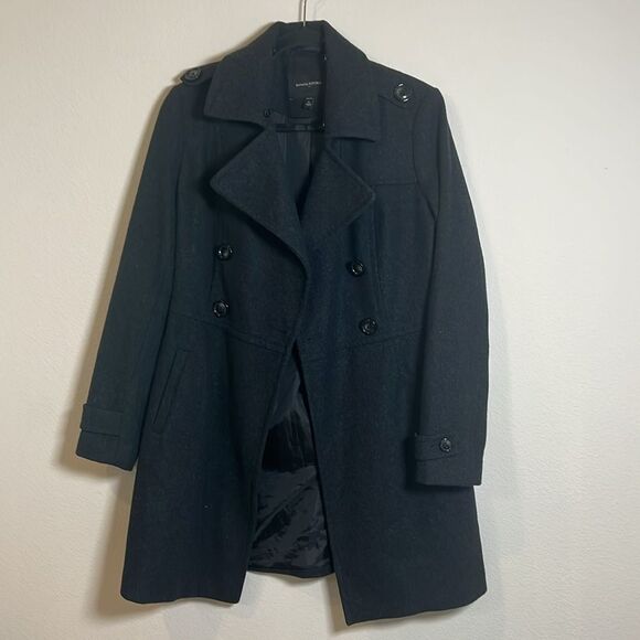Banana Republic Wool Blend Trench Pea Coat Jacket - Picture 4 of 11